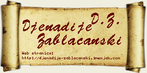 Đenadije Zablaćanski vizit kartica